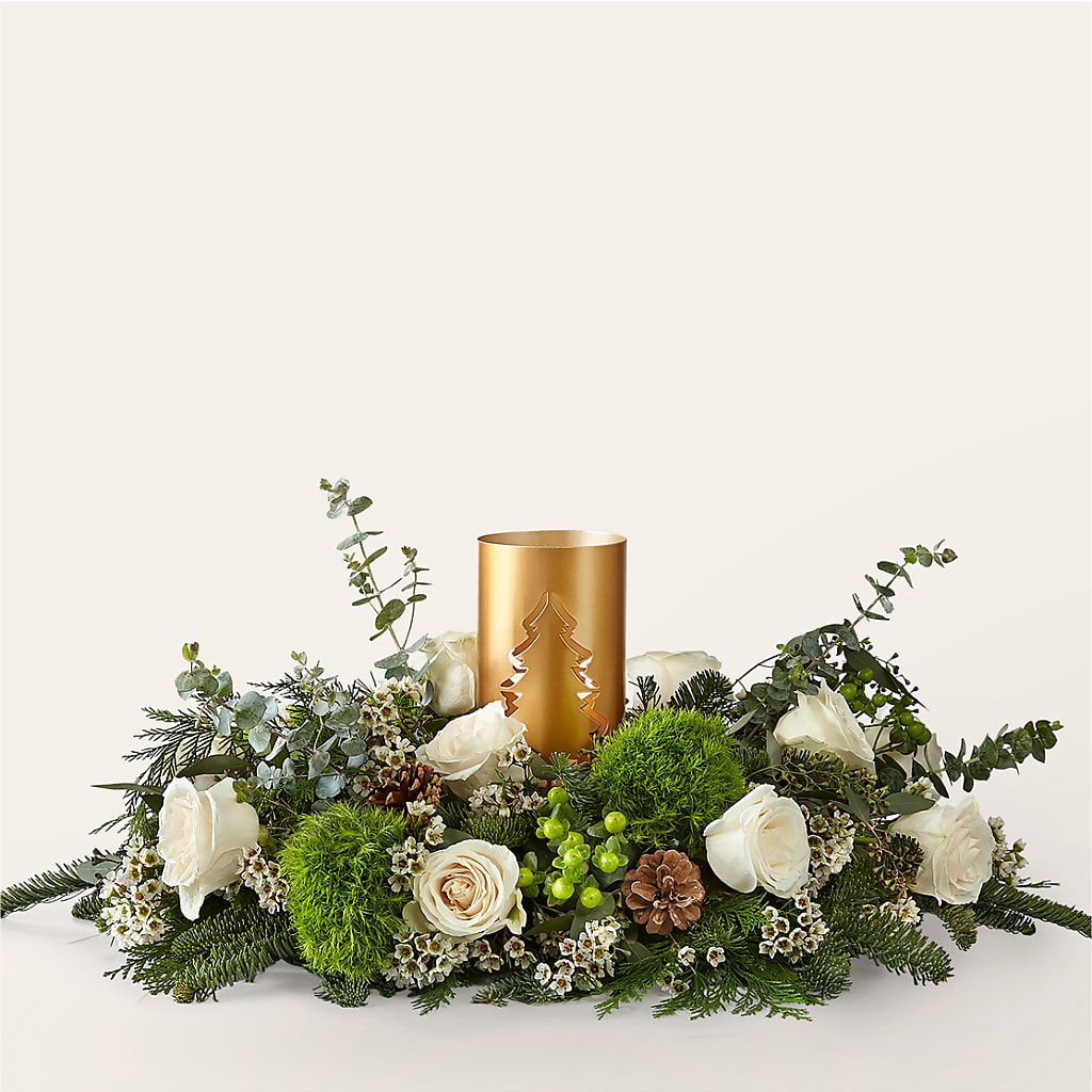 Chestnuts Roasting Centerpiece – Forever Flowers, Fords NJ