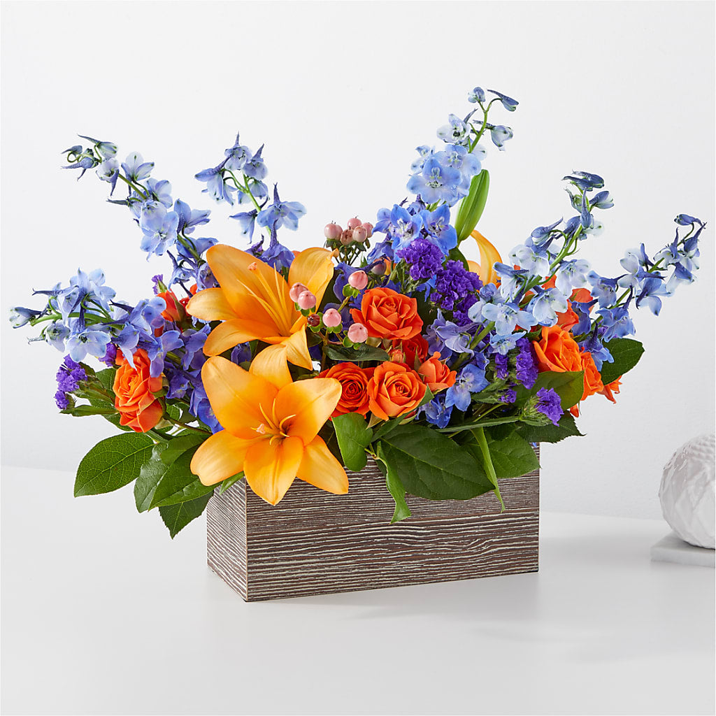 Radiant Citrus Box Bouquet – Forever Flowers, Fords NJ