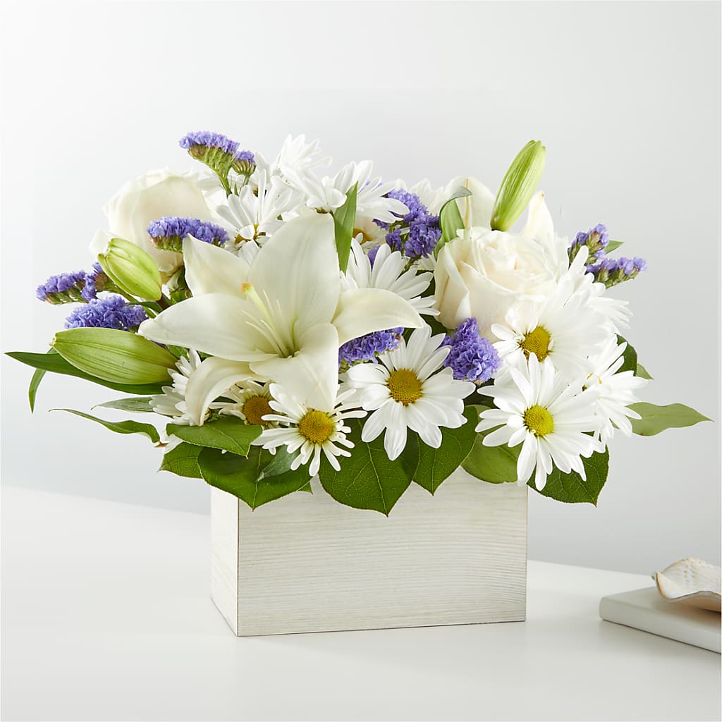 Beyond Blue Box Bouquet – Forever Flowers, Fords NJ