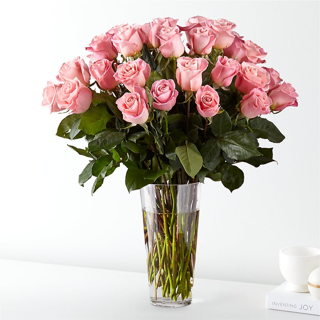 Long Stem Pink Rose Bouquet – Forever Flowers, Fords NJ