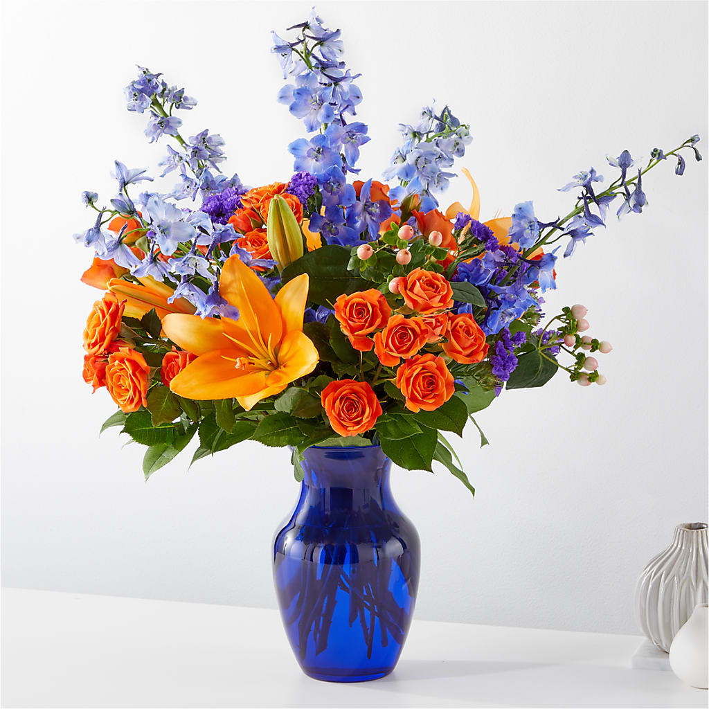 Radiant Citrus Bouquet – Forever Flowers, Fords NJ
