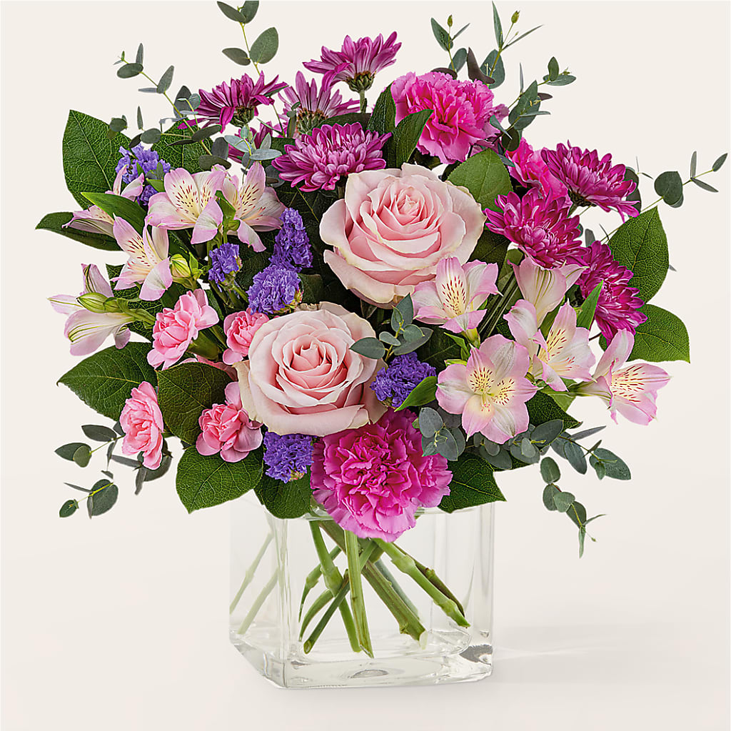 Rosy Radiance Bouquet – Forever Flowers, Fords NJ