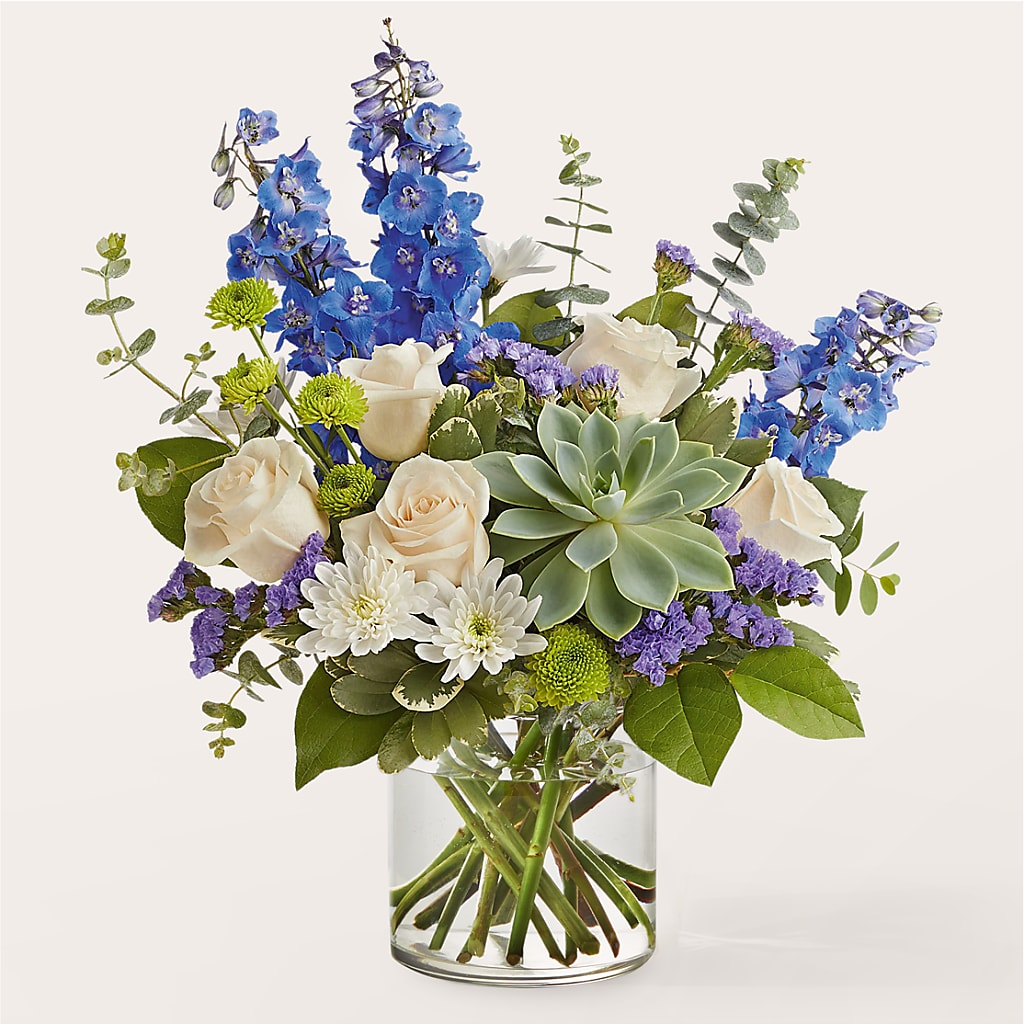 Cerulean Waves Bouquet – Forever Flowers, Fords NJ
