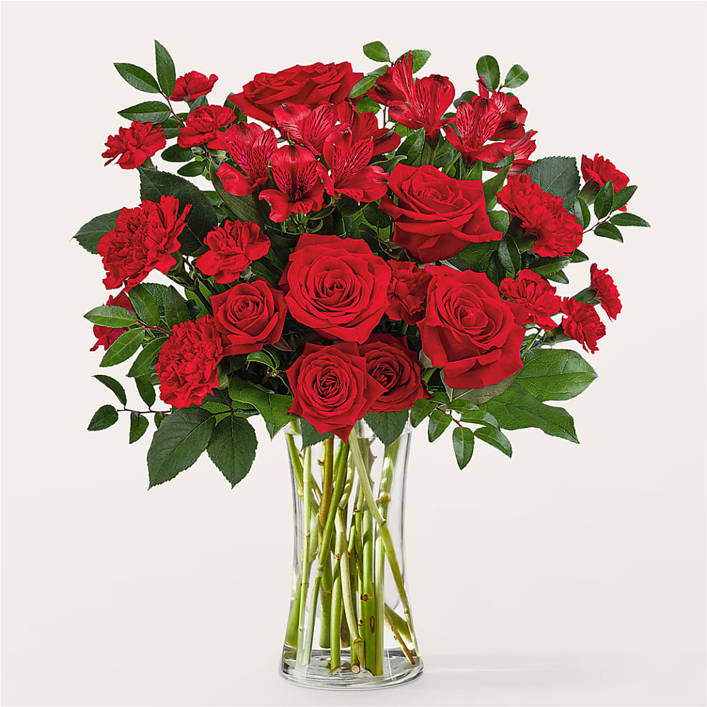 Brilliant Ruby Bouquet – Forever Flowers, Fords NJ