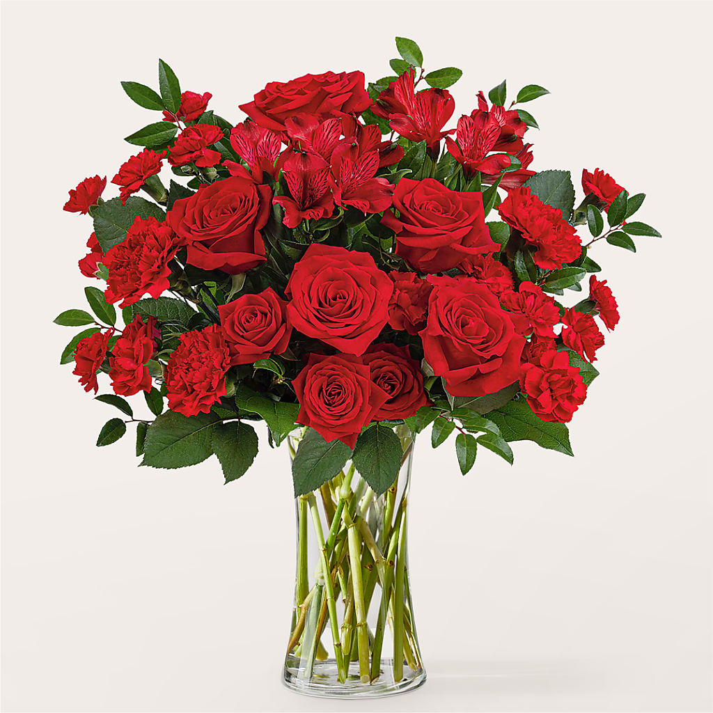 Brilliant Ruby Bouquet – Forever Flowers, Fords NJ