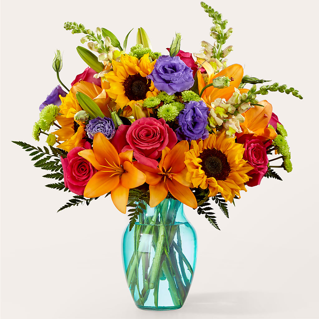 Double Rainbow Bouquet – Forever Flowers, Fords NJ