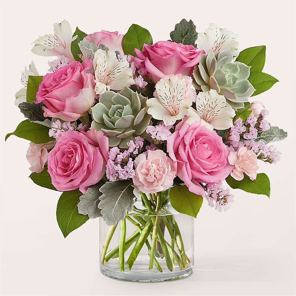 Dusty Rose Bouquet – Forever Flowers, Fords NJ
