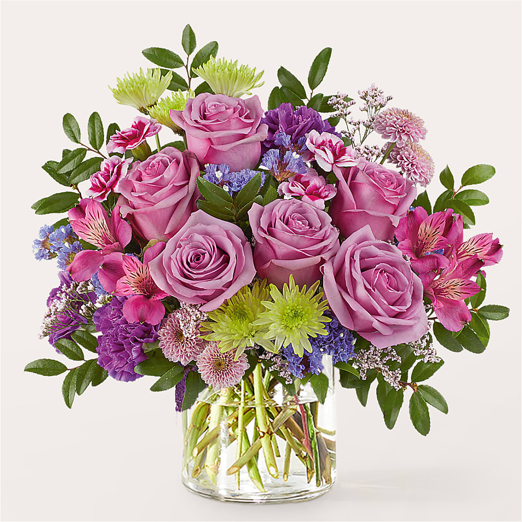 Glass Half Full Bouquet – Forever Flowers, Fords NJ