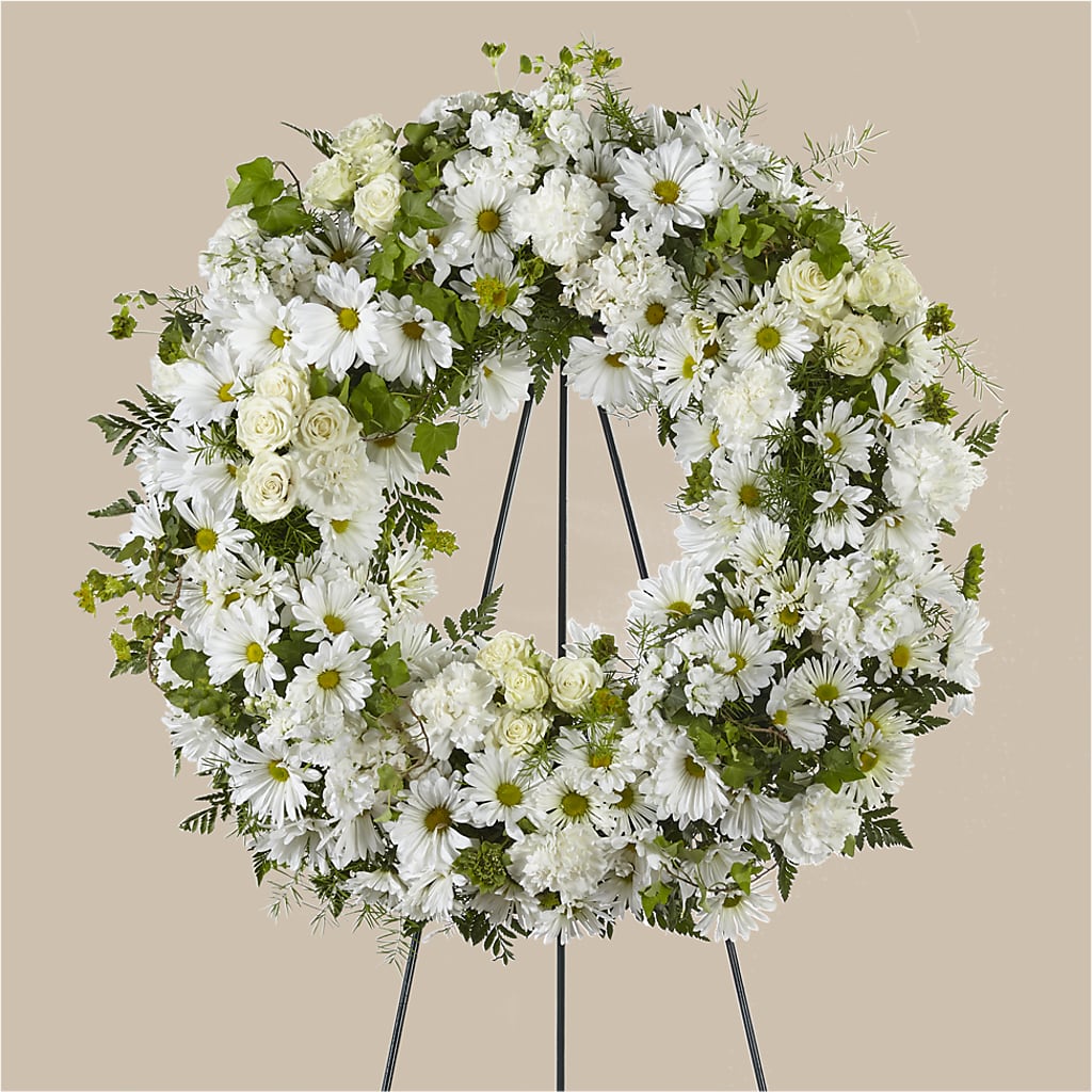 Faithful Wishes Wreath – Forever Flowers, Fords NJ