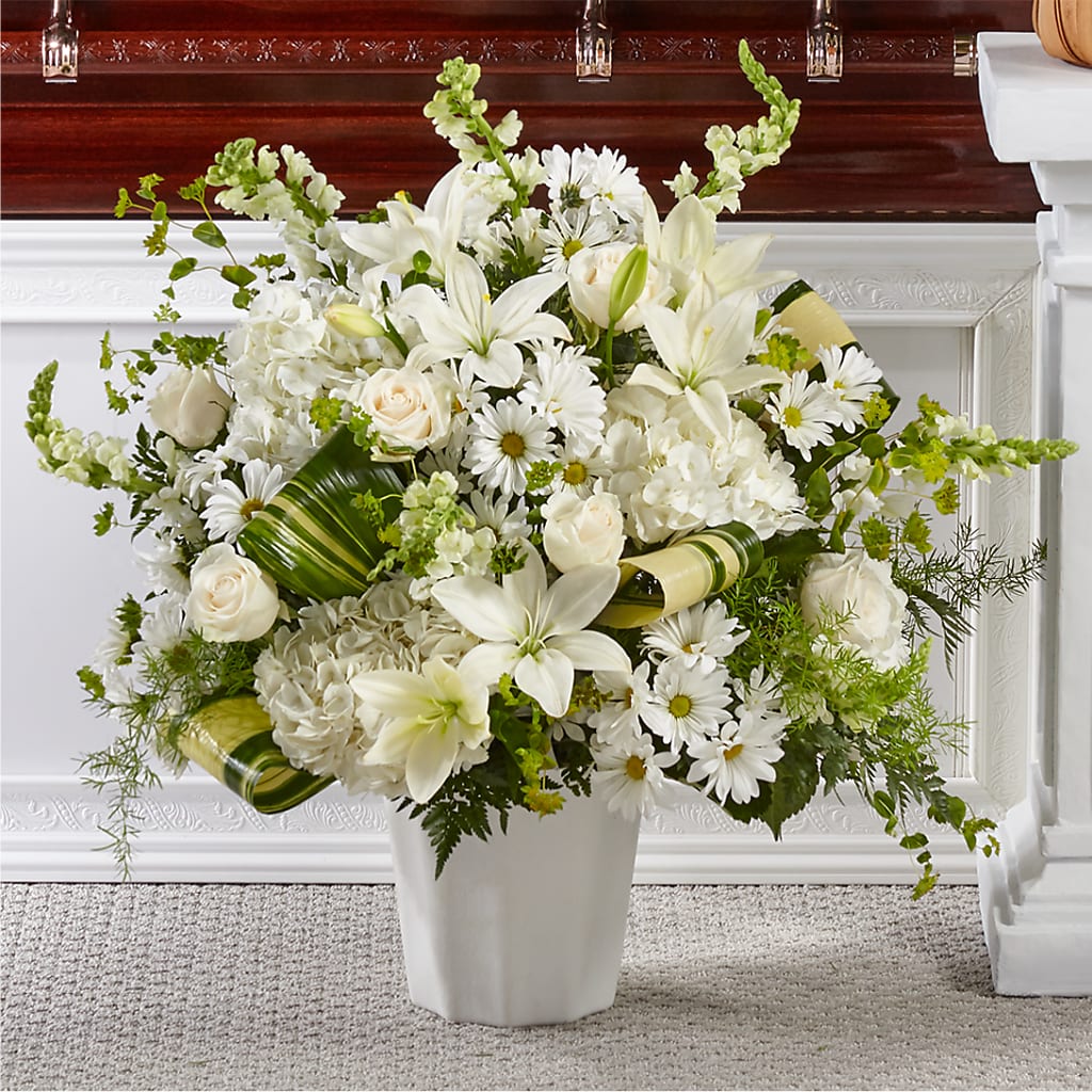 Thoughts of Tranquility Floor Basket – Forever Flowers, Fords NJ