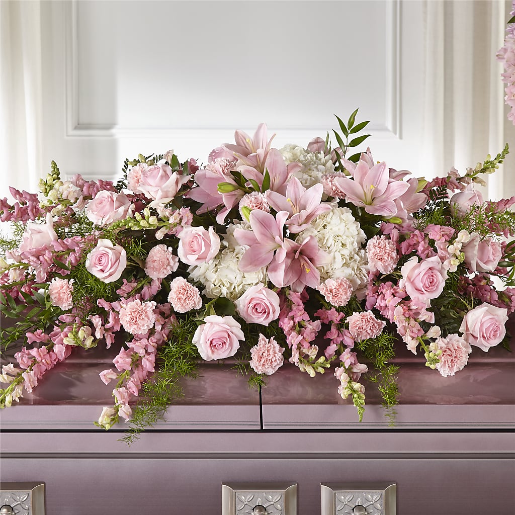 Life & Remembrance Casket Spray – Forever Flowers, Fords NJ