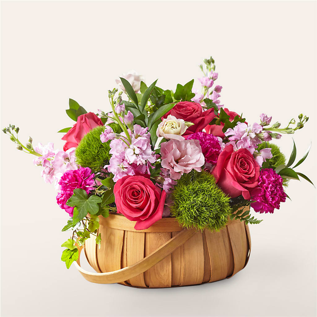 Radiance in Bloom Basket – Forever Flowers, Fords NJ
