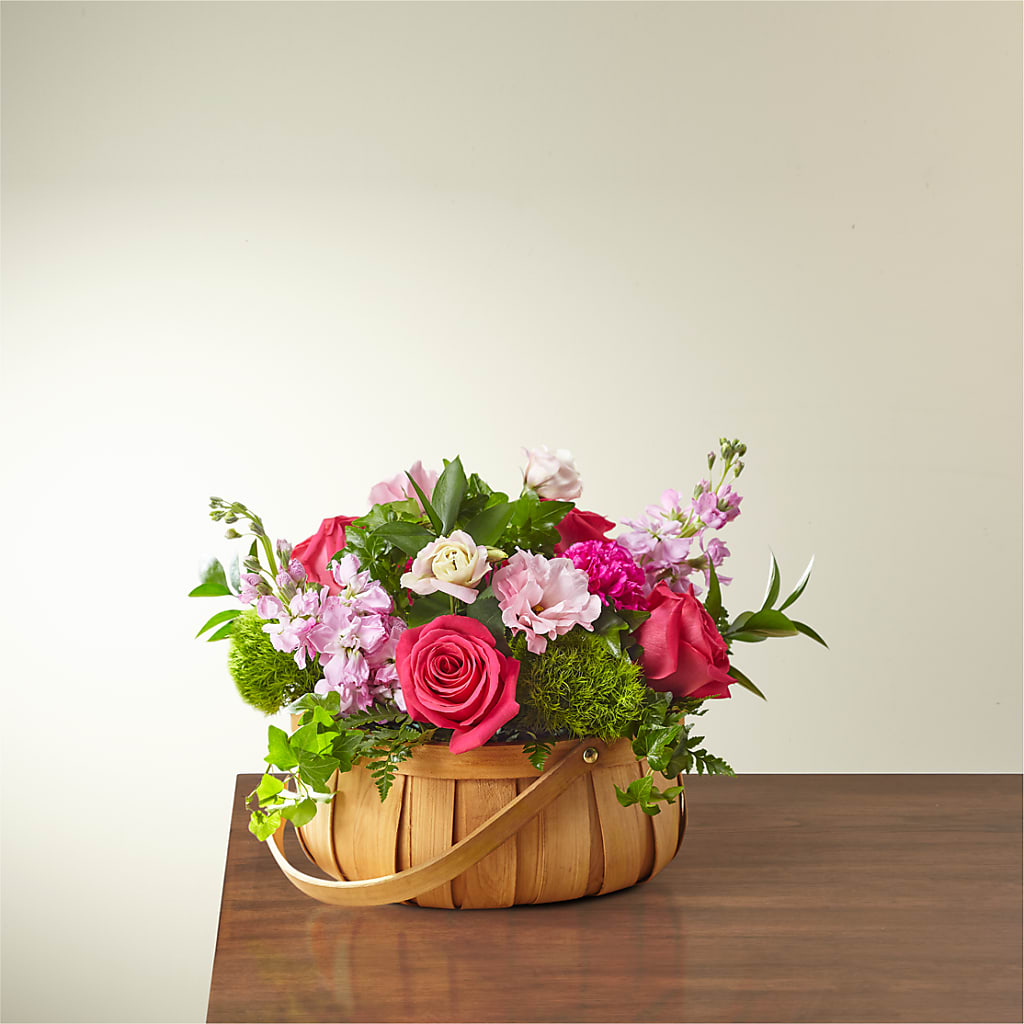 Radiance in Bloom Basket – Forever Flowers, Fords NJ