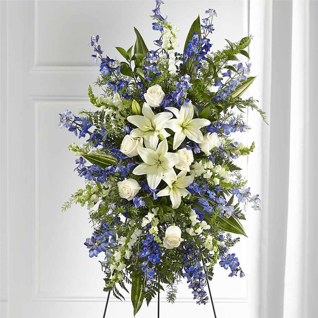 Faithful Friend Standing Spray – Forever Flowers, Fords NJ