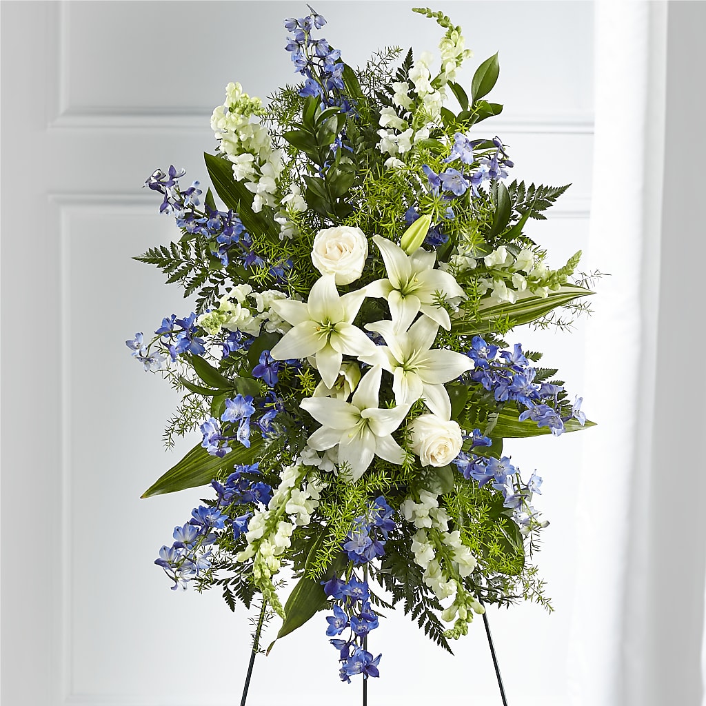 Faithful Friend Standing Spray – Forever Flowers, Fords NJ