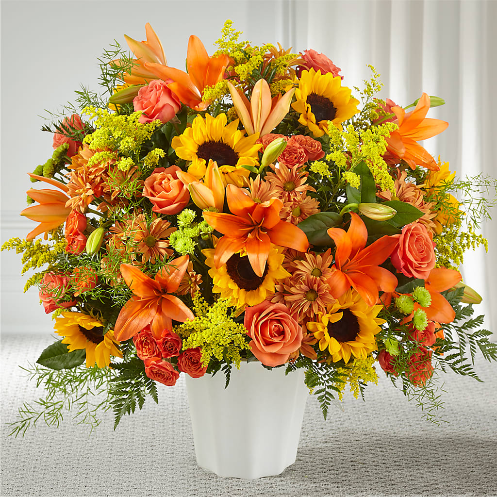 Harvest Thoughts Floor Basket – Forever Flowers, Fords NJ