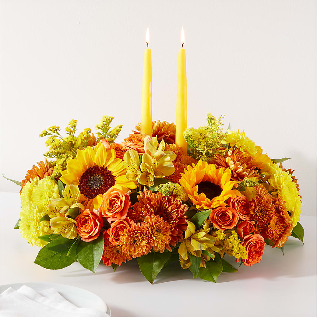 Autumn Harmony Centerpiece – Forever Flowers, Fords NJ