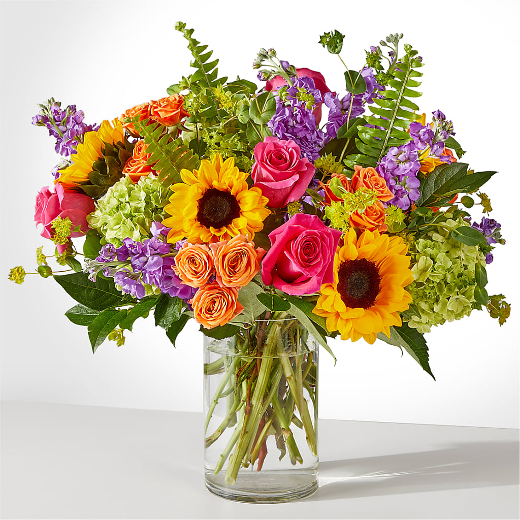 Vibrant Greetings Bouquet – Forever Flowers, Fords NJ