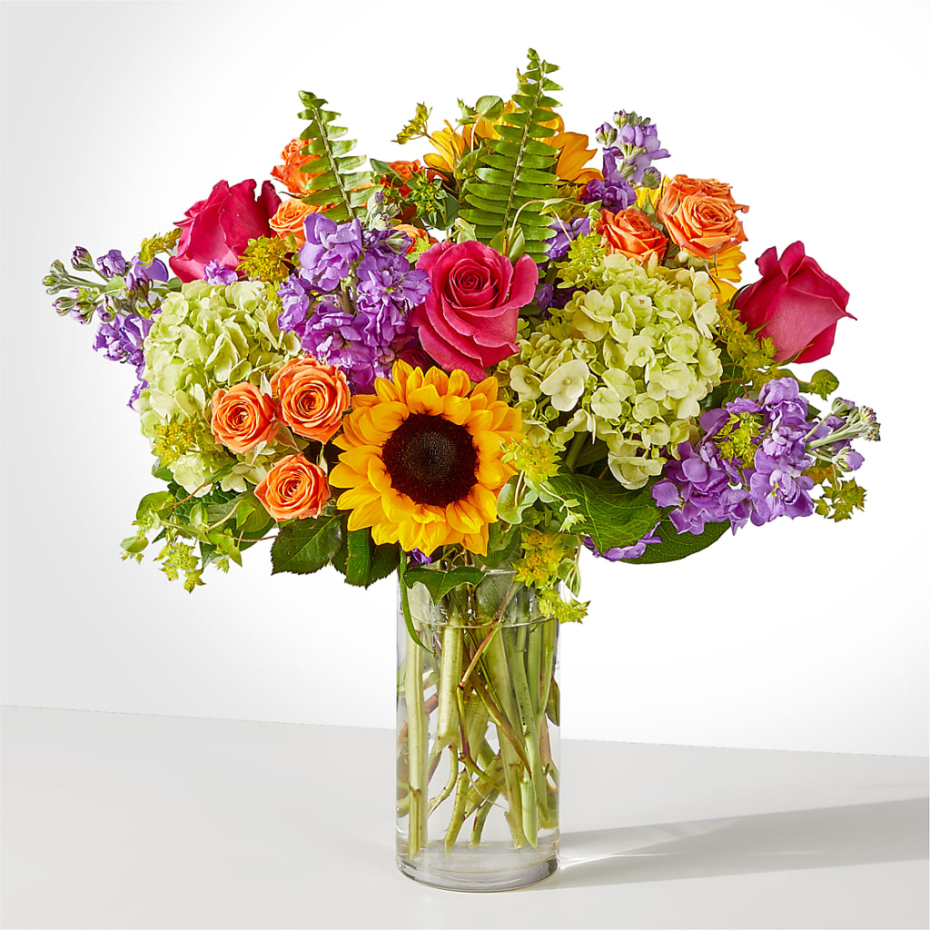 Vibrant Greetings Bouquet – Forever Flowers, Fords NJ