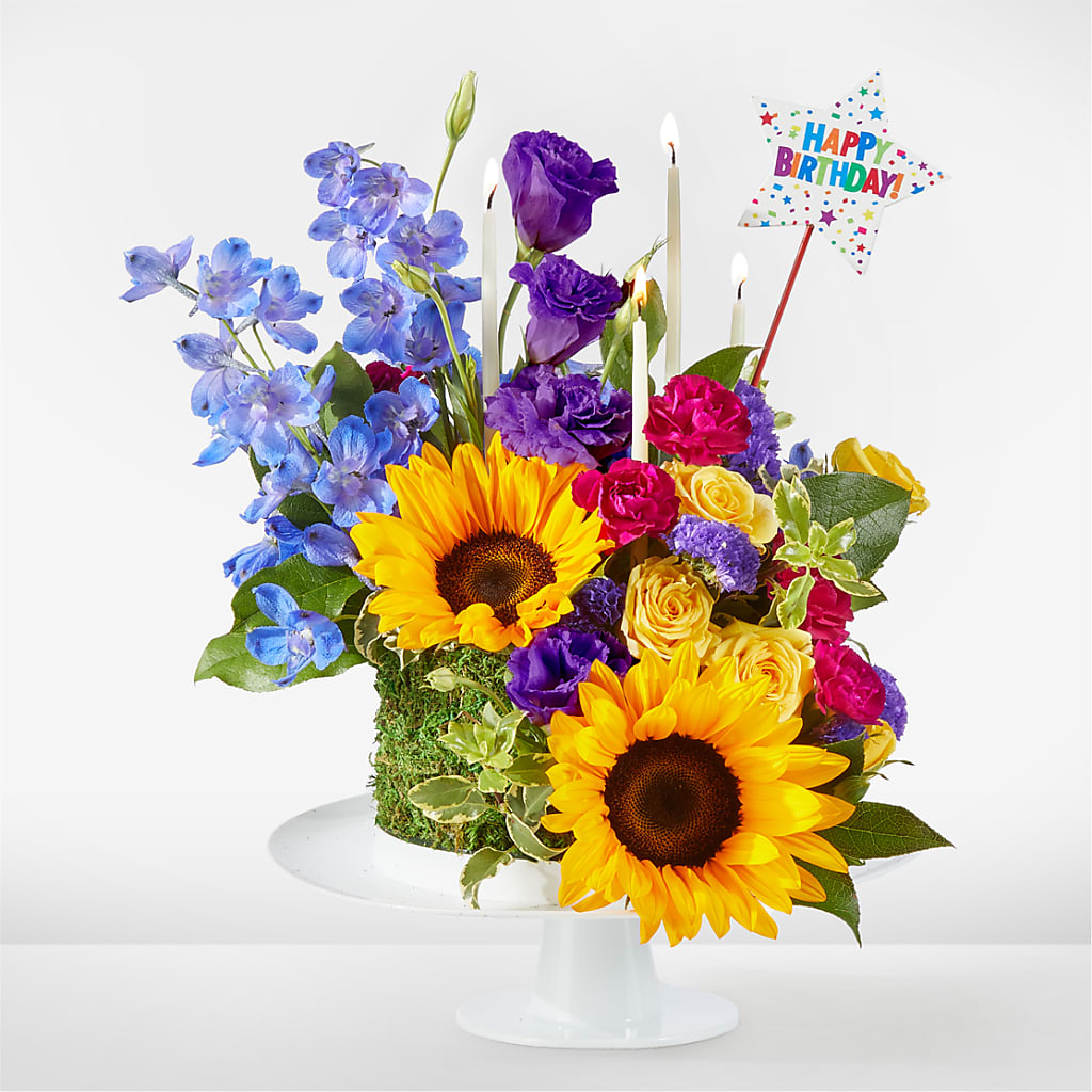 Star of the Day Floral Cake – Forever Flowers, Fords NJ