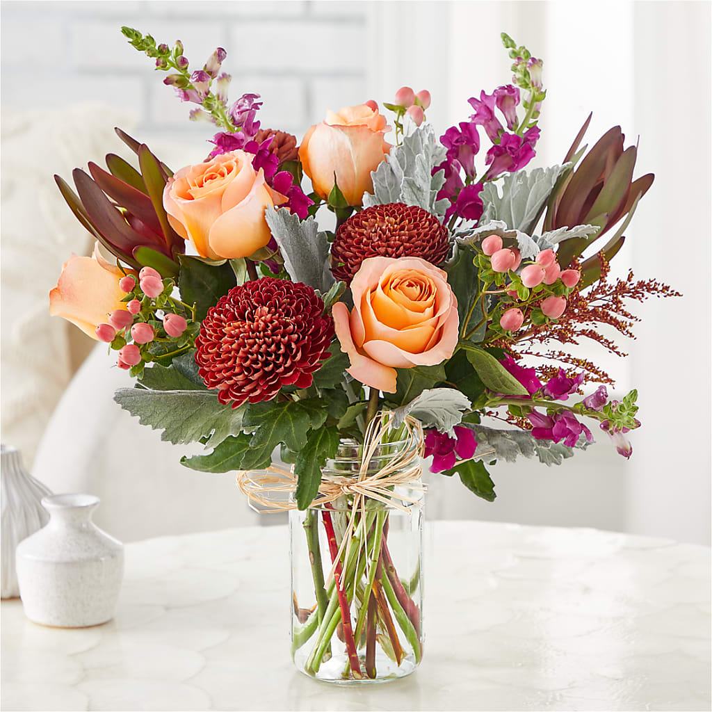 Moody Hues Bouquet – Forever Flowers, Fords NJ