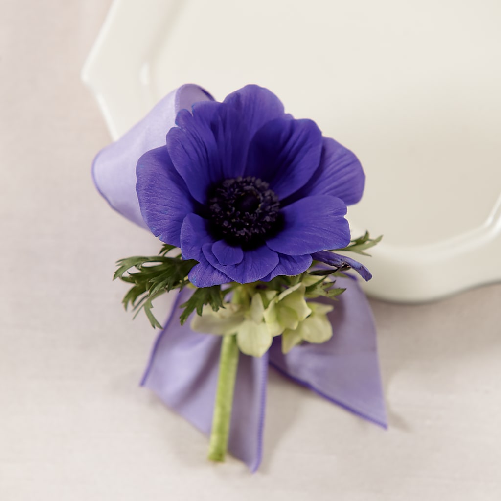 Purple Passion Boutonniere – Forever Flowers, Fords NJ