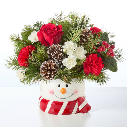 Jolly Snowman Bouquet –  Forever Flowers, Fords NJ