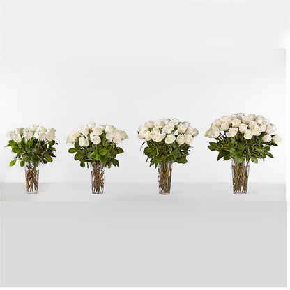 Long Stem White Rose Bouquet –  Forever Flowers, Fords NJ