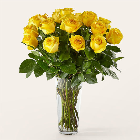 Long Stem Yellow Rose Bouquet –  Forever Flowers, Fords NJ