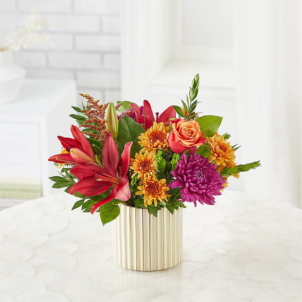 Burgundy Landscape Bouquet –  Forever Flowers, Fords NJ