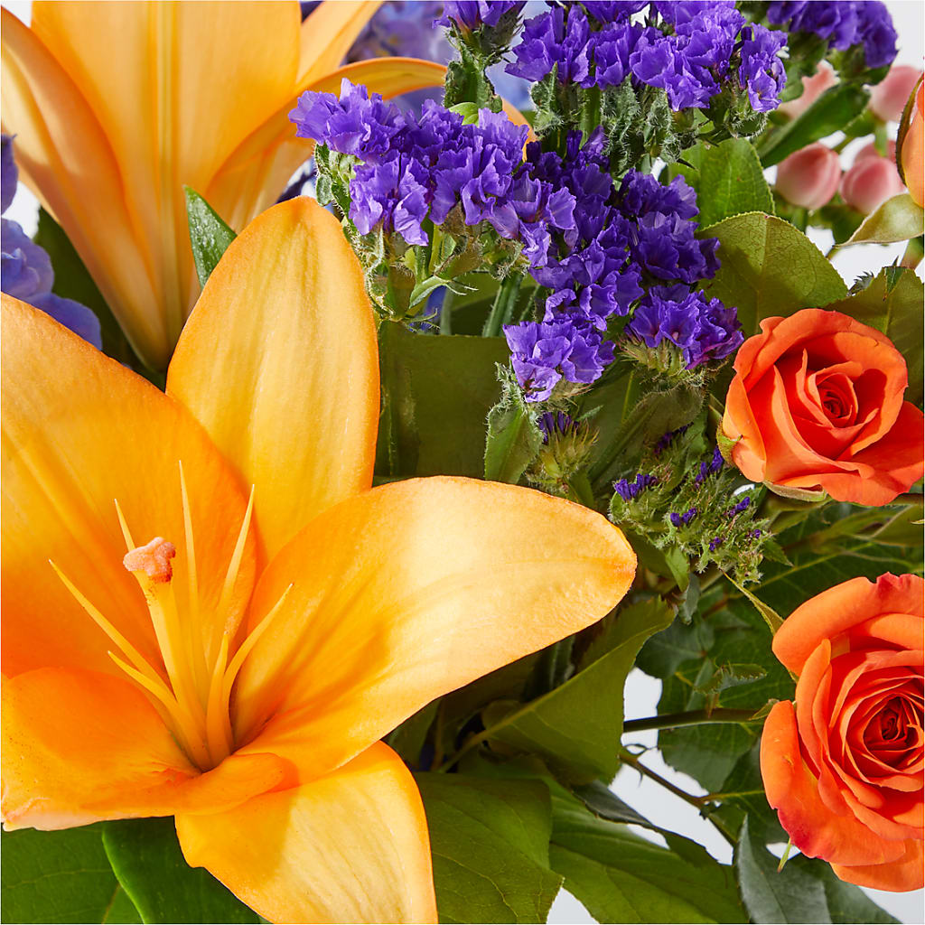 Radiant Citrus Bouquet –  Forever Flowers, Fords NJ