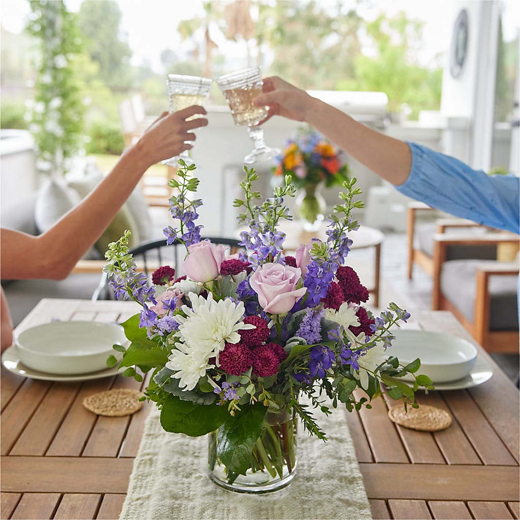 Violet Frost Bouquet –  Forever Flowers, Fords NJ