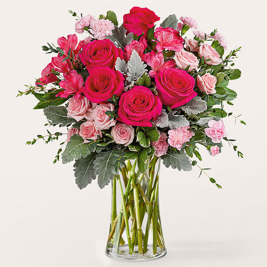 Tickled Pink Bouquet –  Forever Flowers, Fords NJ