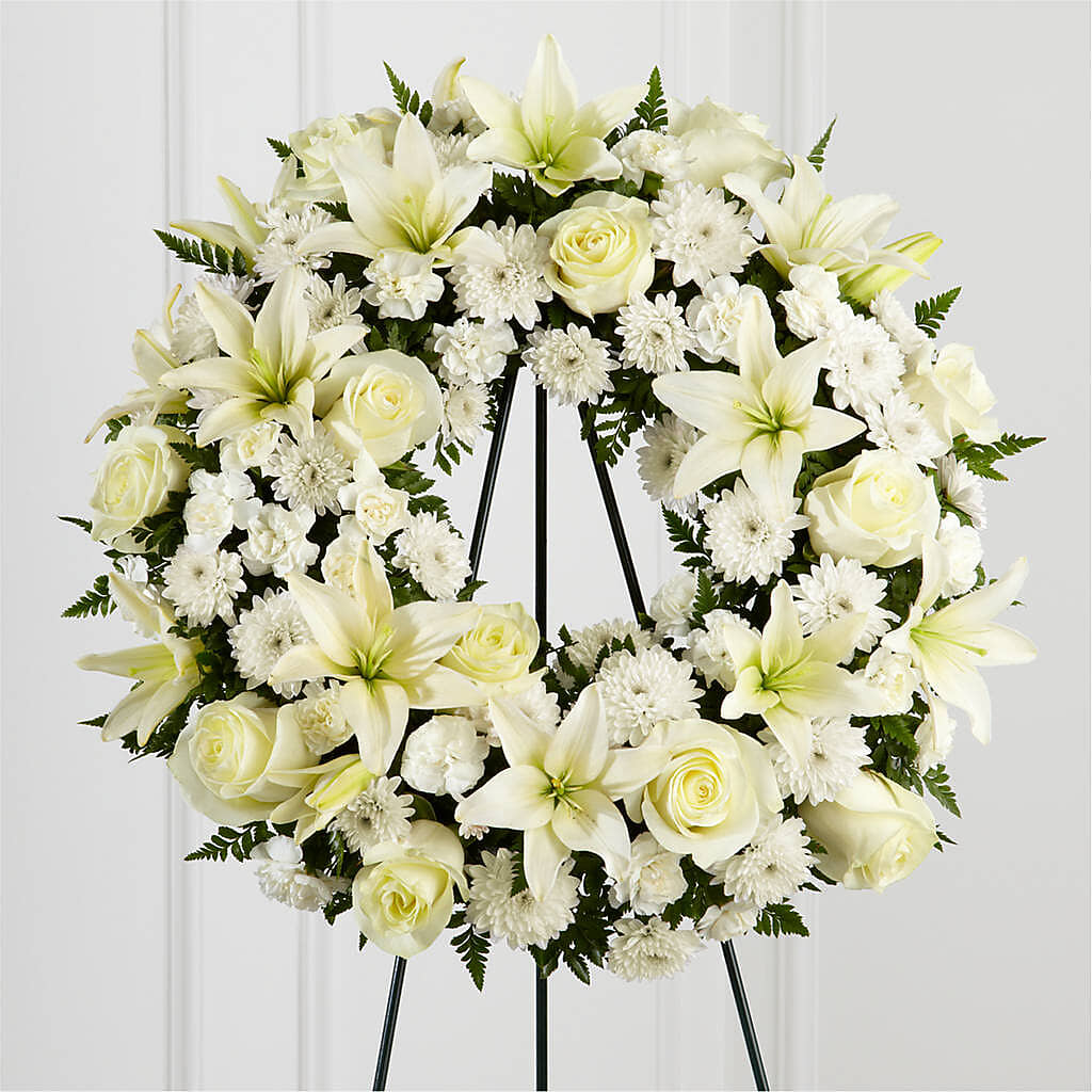 Treasured Tribute Wreath –  Forever Flowers, Fords NJ