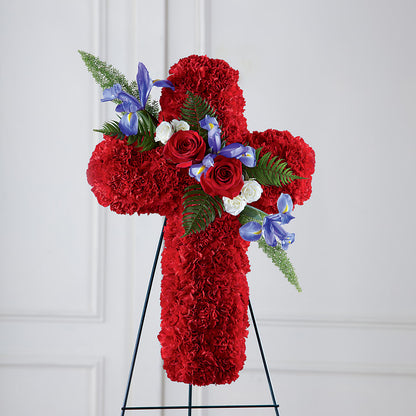Faithful Hero Floral Cross –  Forever Flowers, Fords NJ
