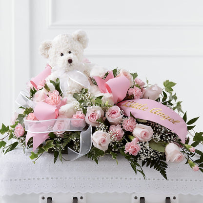 Touch of Sympathy Casket Spray –  Forever Flowers, Fords NJ