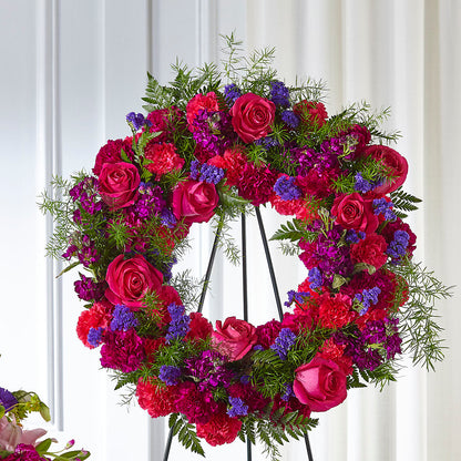 Calming Colors Wreath –  Forever Flowers, Fords NJ