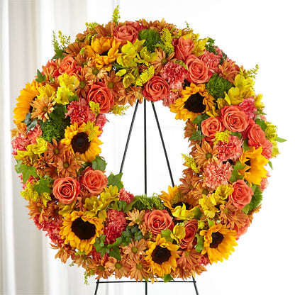 Autumnal Memories Wreath (Standard) –  Forever Flowers, Fords NJ