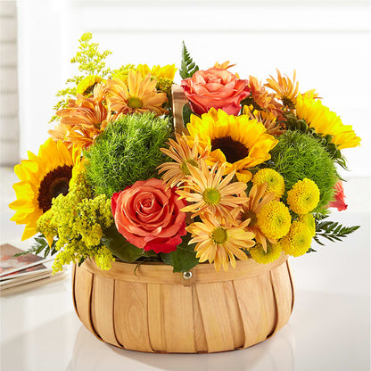 Harvest Sunflower Basket –  Forever Flowers, Fords NJ