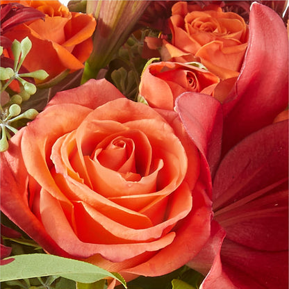 Crimson Leaves Bouquet –  Forever Flowers, Fords NJ