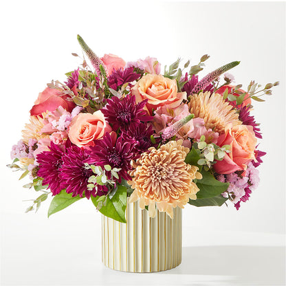 Berry Cobbler Bouquet with Ivory Vase –  Forever Flowers, Fords NJ
