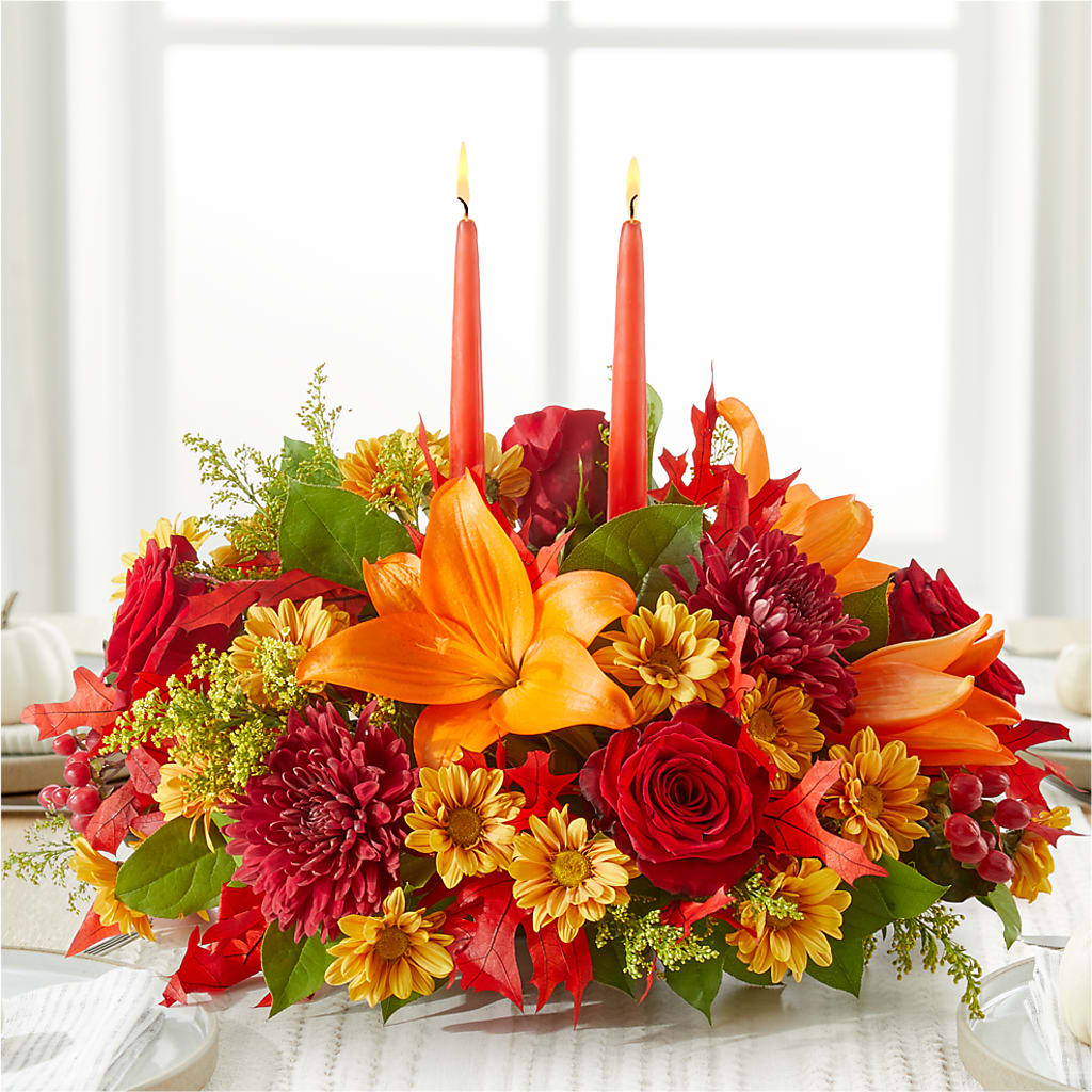 Autumn's Embrace Centerpiece –  Forever Flowers, Fords NJ