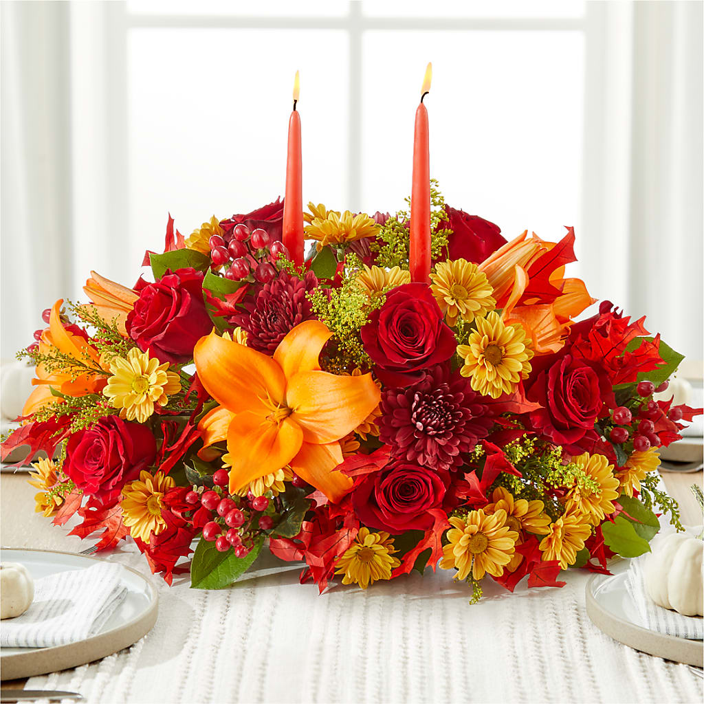 Autumn's Embrace Centerpiece –  Forever Flowers, Fords NJ