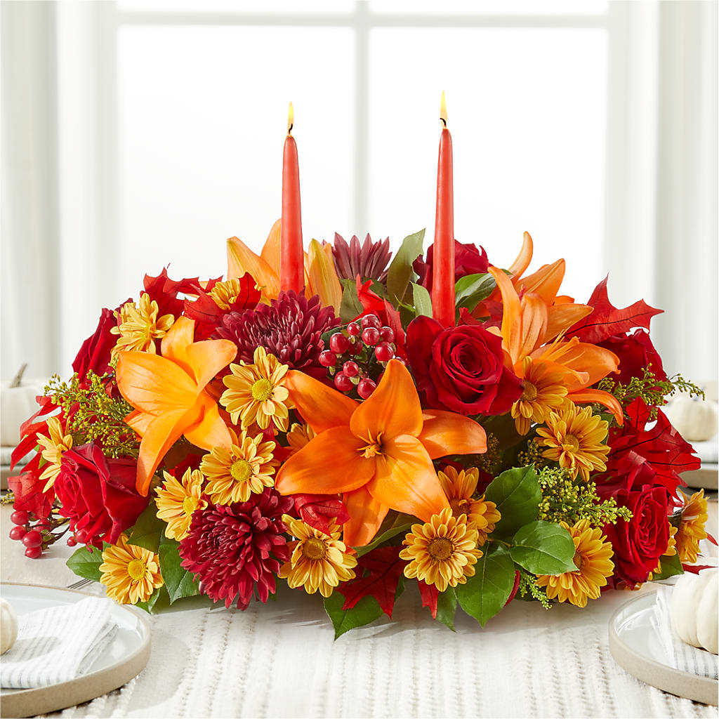 Autumn's Embrace Centerpiece –  Forever Flowers, Fords NJ