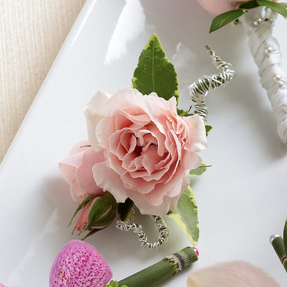 Pink Spray Rose Boutonniere –  Forever Flowers, Fords NJ