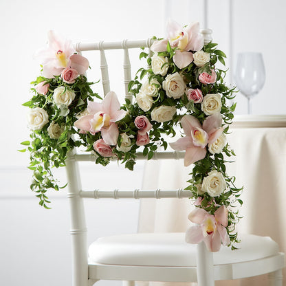 Orchid Rose Chair Décor –  Forever Flowers, Fords NJ