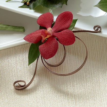 Red Mokara Boutonniere –  Forever Flowers, Fords NJ